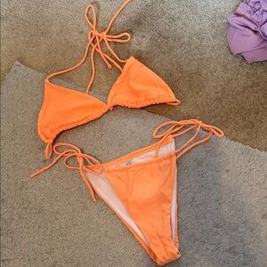 Vibrant Orange Bikini Set